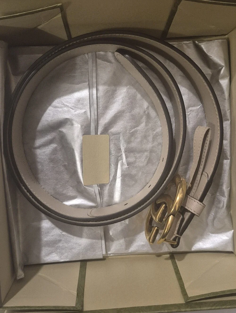 GG Marmont Thin GG Supreme Canvas & Leather Belt